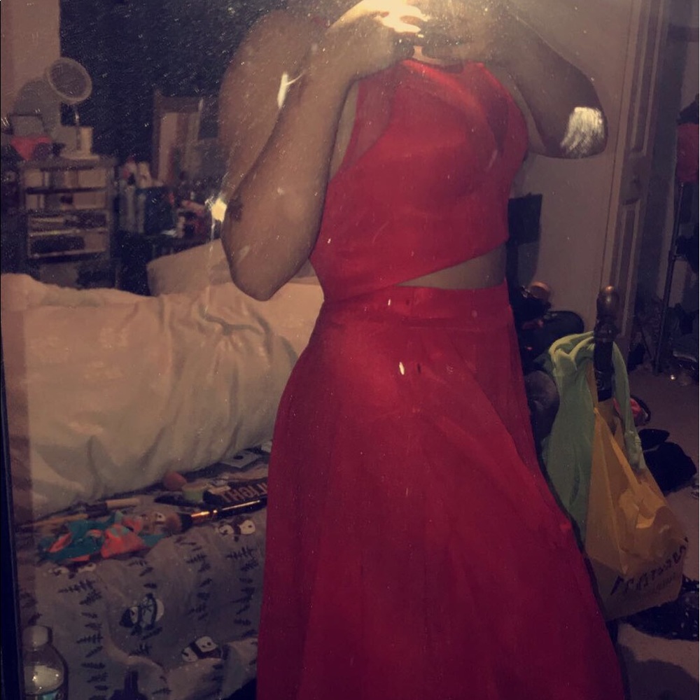 *BRAND NEW* red floor length gown